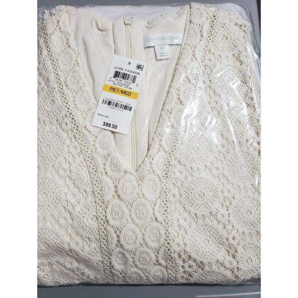 MSRP $100 Charter Club Petite Lace Fit & Flare - Picture 3 of 3